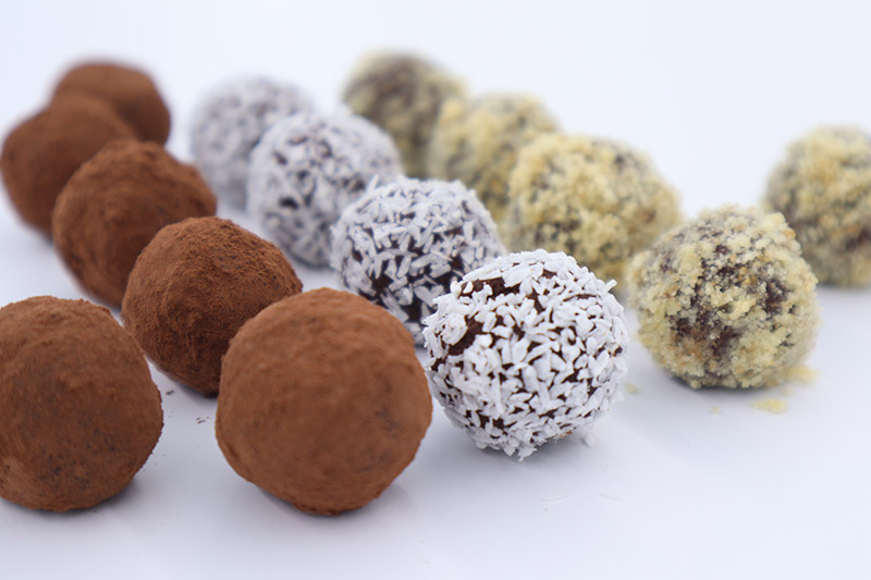 Recette de Truffes chocolat noir, noisettes et Huile de Noisette