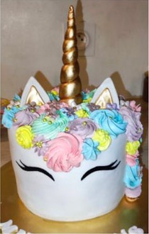 Le gâteau licorne de Béatrice après le Niveau 1