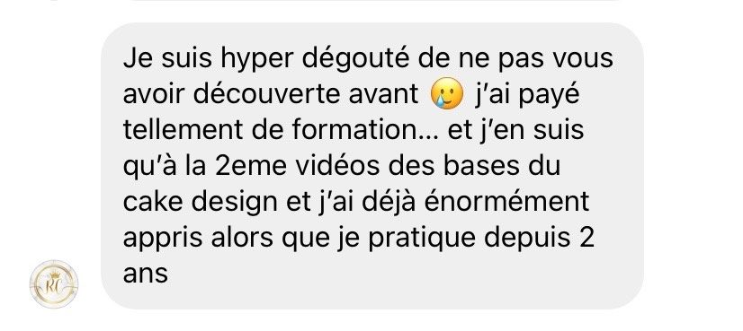 Message d'une élève du Niveau 1