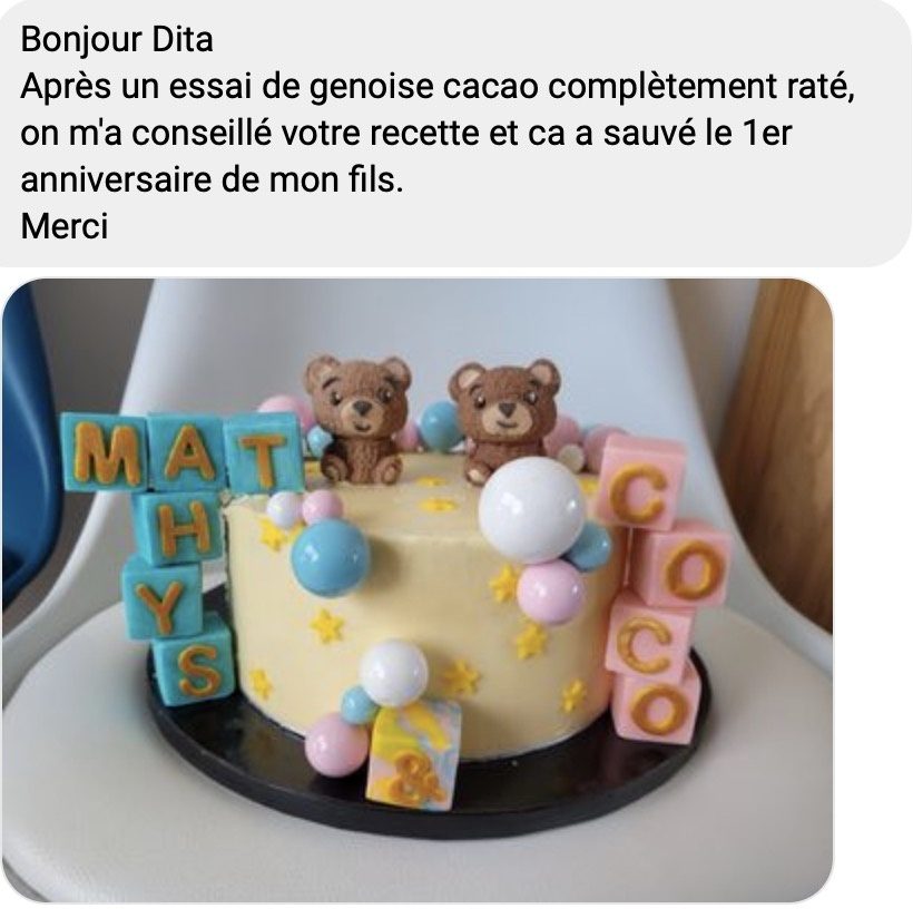 Message d'une élève du Niveau 1